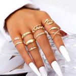 24-Piece Gold Stackable Knuckle Ring Set