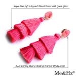 Trendy Hot Pink Tassel Earrings for Women