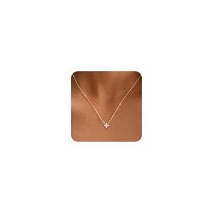 Dainty 14K Gold Birthstone Necklace for Women