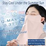 Cooling UV Face Mask with Neck Coverage in Pink