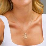 Gold Heart Initial Necklace for Women – Dainty Charm