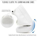 Adokoo Women's White Casual Lace-Up Sneakers