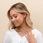 14K Gold Plated Dainty CZ Necklace with Swarovski