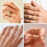 Trendy 25-Piece Gold Stackable Rings Set