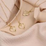 Gold Heart Initial Necklace for Women – Dainty Charm