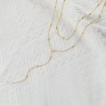 Dainty Gold Lariat Y Necklace for Women