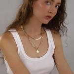 Chunky Gold-Plated Cross Necklace for Women