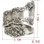 Sterling Silver Oxidized Spoon Ring for Women