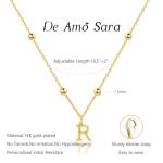 De Amo Sara Personalized Initial Necklace for Women
