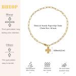 Chunky Gold-Plated Cross Necklace for Women