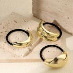 Set of 3 Gold Metal Hair Ties