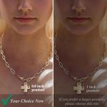 Chunky Gold-Plated Cross Necklace for Women