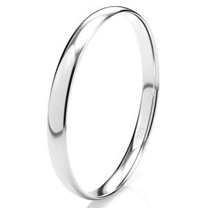 Sterling Silver 2MM Comfort Fit Wedding Band Ring