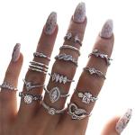 Belicey Women’s Crystal Knuckle Stacking Rings Set