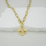 Chunky Gold-Plated Cross Necklace for Women