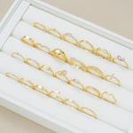 Trendy 25-Piece Gold Stackable Rings Set