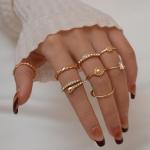 Gold Knuckle Rings Set for Women - 68 Pcs