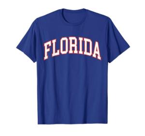 Retro Florida Tee - Blue and Orange Design