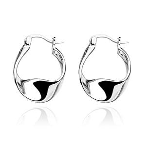 Small Sterling Silver Huggie Hoop Earrings for Women