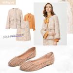 HEAWISH Women’s Tan Round Toe Ballet Flats