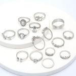 Belicey Women’s Crystal Knuckle Stacking Rings Set