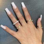 Gold Knuckle Rings Set for Women - 68 Pcs