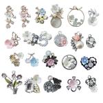 20pcs Mix Rhinestone Flower Charms for Jewelry