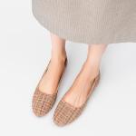 HEAWISH Women’s Tan Round Toe Ballet Flats