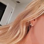 Gold Plated Illusion Stud and Hoop Earrings