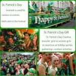 St. Patrick's Day Shamrock Bracelet Set for Women