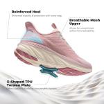 Women's Pink Slip-On Athletic Trainers for Comfort