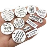 Antique Silver Inspirational Word Charms for Jewelry