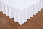 Luxury White Hotel-Quality Bed Skirt, 14 Inch Drop