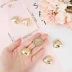 18K Gold Plated Heart Charms for Jewelry Making