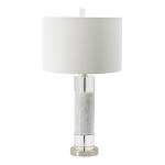 Elegant Marble and Acrylic Bedside Lamp