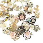 20pcs Mix Rhinestone Flower Charms for Jewelry