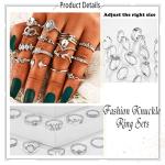 Belicey Women’s Crystal Knuckle Stacking Rings Set