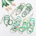 St. Patrick's Day Shamrock Bracelet Set for Women