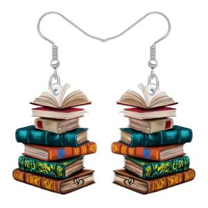 Vintage Book Earrings for Book Lovers and Teachers