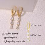 Dainty 14K Gold Plated Drop Earrings for Women