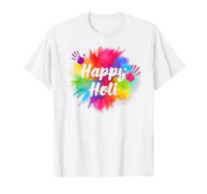Colorful Holi T-Shirt for Men, Women, Kids