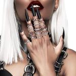 Belicey Women’s Crystal Knuckle Stacking Rings Set