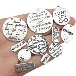 Antique Silver Inspirational Word Charms for Jewelry
