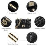 Chic Black Quilted Crossbody Bag with Chain