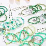 St. Patrick's Day Shamrock Bracelet Set for Women