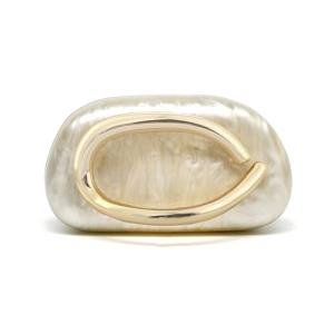 Acrylic Pearl White Clutch Purse for Women