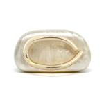 Acrylic Pearl White Clutch Purse for Women