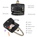 Chic Black Quilted Crossbody Bag with Chain