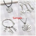 Antique Silver Inspirational Word Charms for Jewelry