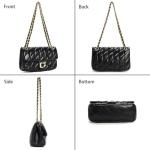 Chic Black Quilted Crossbody Bag with Chain